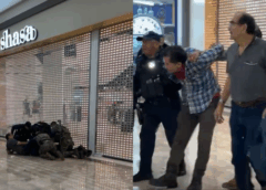 Tensión en Boca del Río: hombre se atrinchera en banco de Plaza Américas