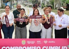Gobierno de Veracruz entrega obra carretera en la zona norte