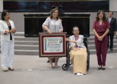 Condecora Congreso del Estado a Gloria Sánchez con la Medalla “Heberto Castillo”